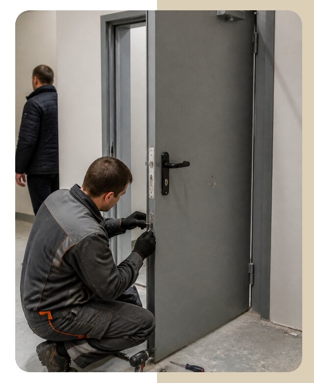 Ремонт противопожарной двери в Озёрске по цене 6592 р. | ДвериЛегко-Озр